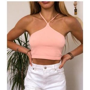 pink halter top